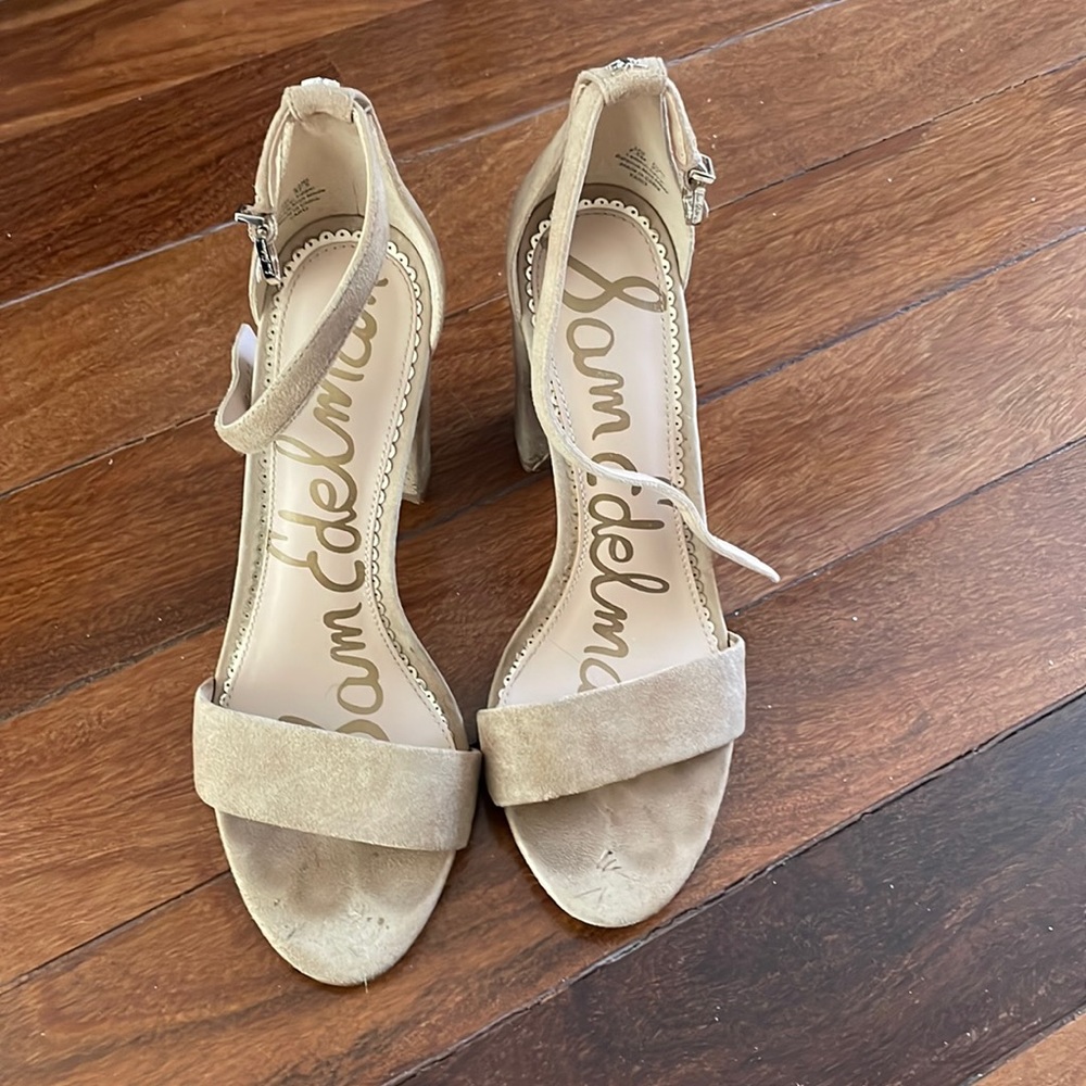 Sam Edelman Nude Block Heel 7.5